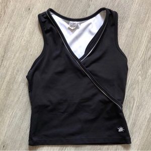 Black & white racerback workout tank